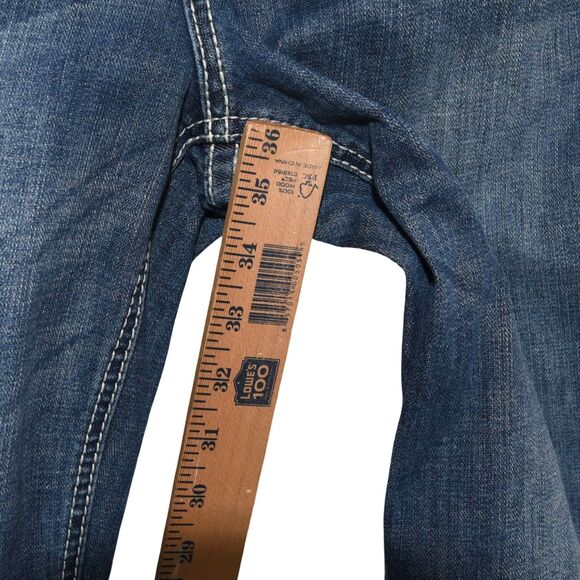 ROCK & ROLL Cowgirl Womens 30x38 (30x36) Mid Rise Embellished Boot Cut Jeans - Picture 8 of 11